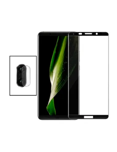 Kit Película de Camara Traseira + Vidro Temperado Vidro Full Cover para Huawei Mate 10 Lite