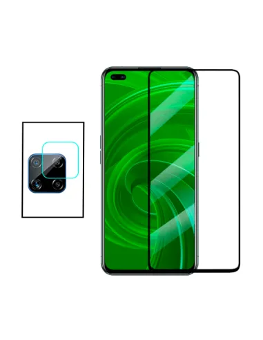 Kit Película de Camara Traseira + Vidro Temperado Vidro Full Cover para Oppo Reno4 F