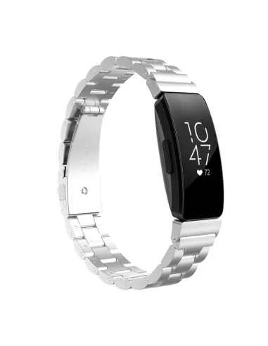 Bracelete Aço Stainless Lux para Fitbit Inspire / inspire HR - Cinza