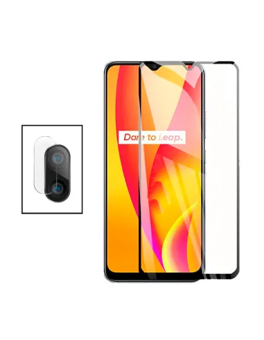 Kit Película de Camara Traseira + Vidro Temperado Vidro Full Cover para Samsung Galaxy A10