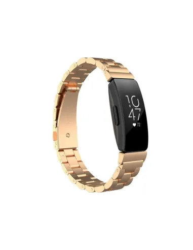 Bracelete Aço Stainless Lux para Fitbit Inspire / inspire HR - Ouro