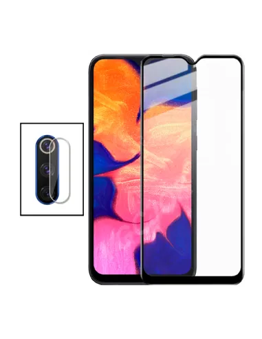 Kit Película de Camara Traseira + Vidro Temperado Vidro Full Cover para Samsung Galaxy A40s