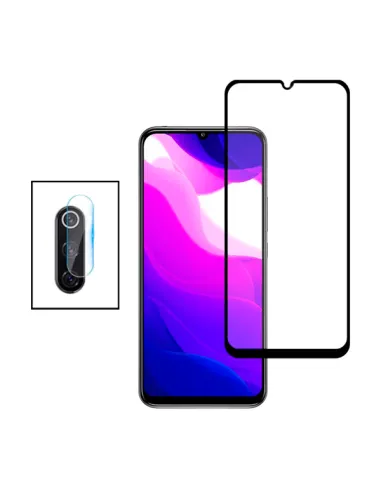 Kit Película de Camara Traseira + Vidro Temperado Vidro Full Cover para Samsung Galaxy A50