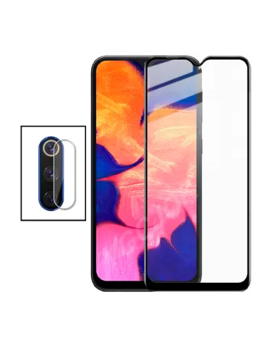 Kit Película de Camara Traseira + Vidro Temperado Vidro Full Cover para Samsung Galaxy A70