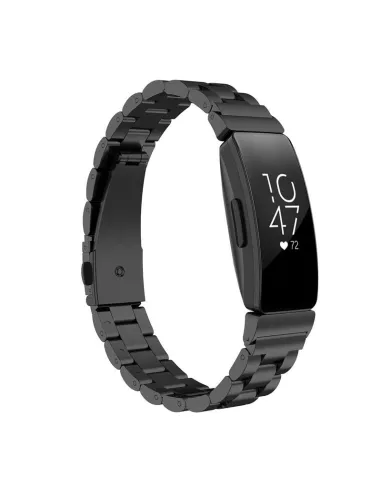 Bracelete Aço Stainless Lux para Fitbit Inspire / inspire HR - Preto