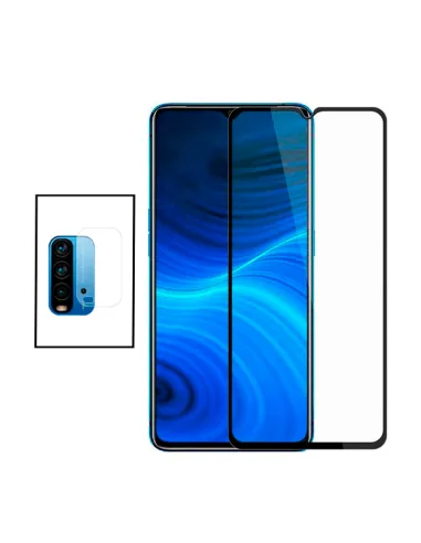 Kit Película de Camara Traseira + Vidro Temperado Vidro Full Cover para Xiaomi Redmi 9 Power