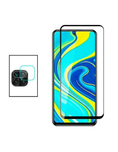 Kit Película de Camara Traseira + Vidro Temperado Vidro Full Cover para Xiaomi Redmi Note 9 Pro