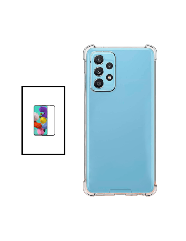 Kit Capa SuperProtect Anti-Shock + Película de Vidro Temperado 5D Full Cover para Samsung Galaxy A23 - Transparente