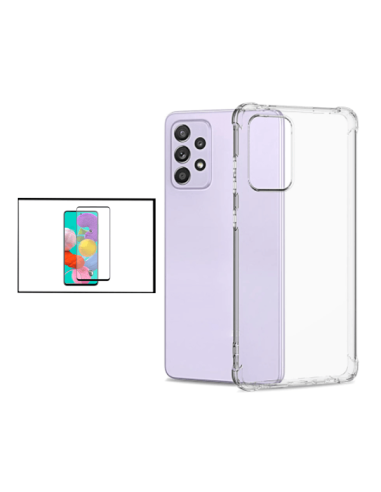 Kit Capa SuperProtect Anti-Shock + Película de Vidro Temperado 5D Full Cover para Samsung Galaxy A32 5G