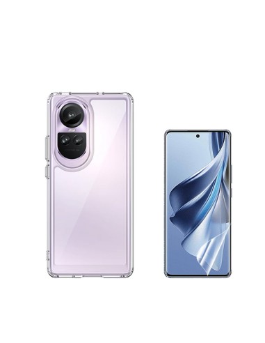 Kit Capa SuperProtect Anti-Shock + Pelicula Hydrogel Frente Phonecare para Oppo Reno10 Pro - Transparente