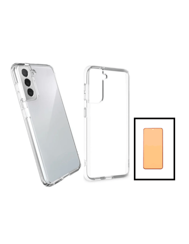 Kit Capa SuperProtect Anti-Shock + Vidro Temperado CeramicGlass Full Cover para Samsung Galaxy S22+ Plus 5G - Transparente