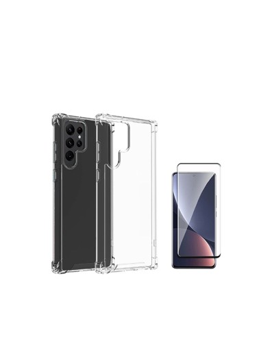 Kit Capa SuperProtect Anti-Shock +Película de Vidro Temperado Curved Phonecare para Samsung Galaxy S24 Ultra 5G - Transparente