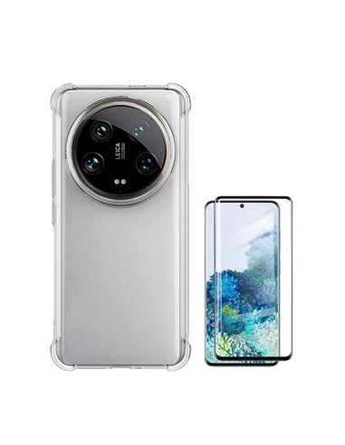 Kit Capa SuperProtect Anti-Shock +Película de Vidro Temperado Curved Phonecare para Xiaomi 14 Ultra - Transparente