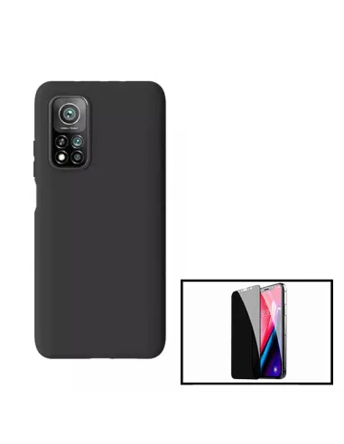 Kit Vidro Anti-Spy + Capa Silicone Líquido para Xiaomi Mi 10T 5G