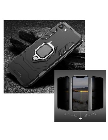 Kit Película 5D Anti-Spy + Capa 3X1 Military Defender para iPhone 6 Plus / 6s Plus