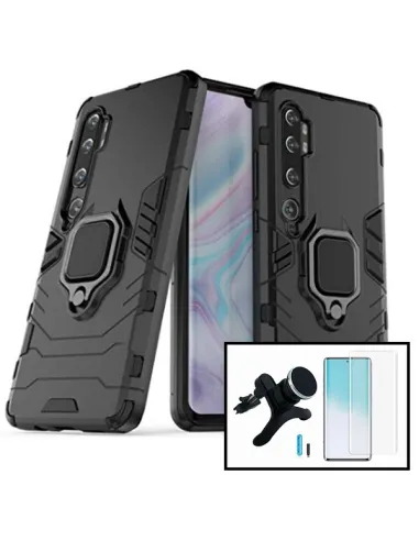 Kit Película Curved UV + Capa Military + Suporte Magnético Reforçado para Xiaomi Mi Note 10 Lite