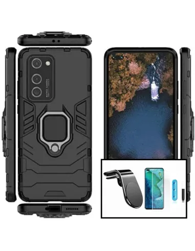 Kit Película Curved UV + Capa Military + Suporte Magnético L para Huawei P40 Pro