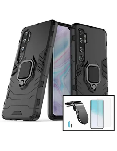 Kit Película Curved UV + Capa Military + Suporte Magnético L para Xiaomi Mi Note 10 Lite