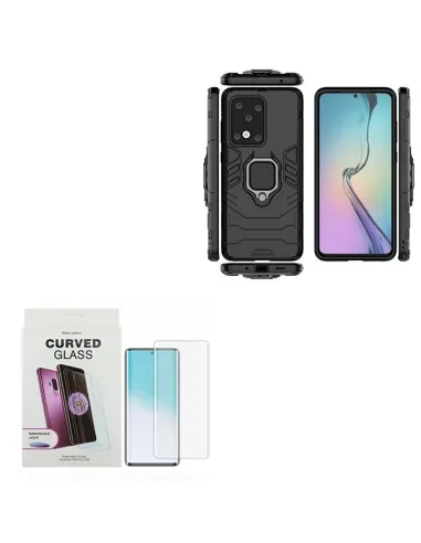 Kit Película Curved UV + Capa Military para Samsung Galaxy S20