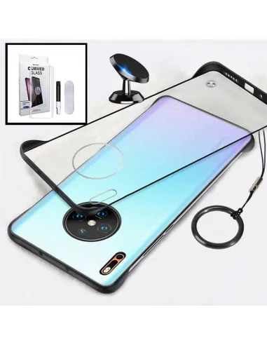 Kit Película Curved UV + Capa Bumper + Suporte Magnético para Huawei Mate 30 Pro