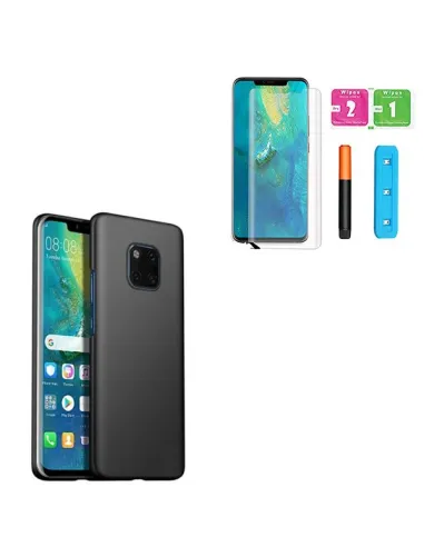 Kit Película Curved UV + Capa Naked Bumper para Huawei Mate 20 Pro - Preto