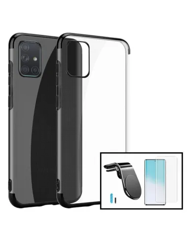 Kit Película Curved UV + Capa SlimArmor + Suporte Magnético L para Huawei P40 Pro - Preto