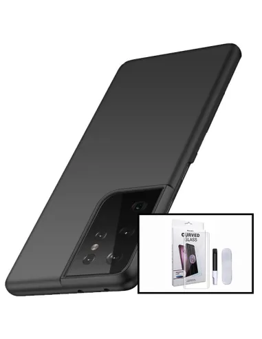 Kit Película Curved UV + Capa SlimShield para Samsung Galaxy S21 Ultra 5G - Preto