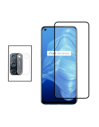 Kit Película de Camara Traseira + Vidro Temperado 5D Full Cover Curved para Oppo Reno5 Pro+ 5G