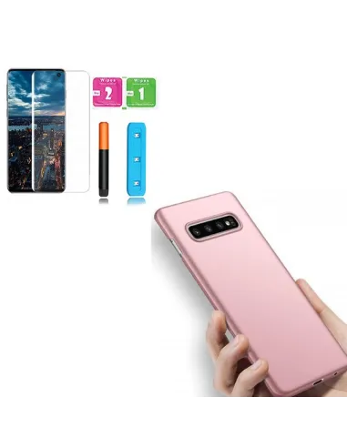 Kit Película Curved UV + Capa SlimShield Rosa para Samsung Galaxy Note 10 Plus - Rosa