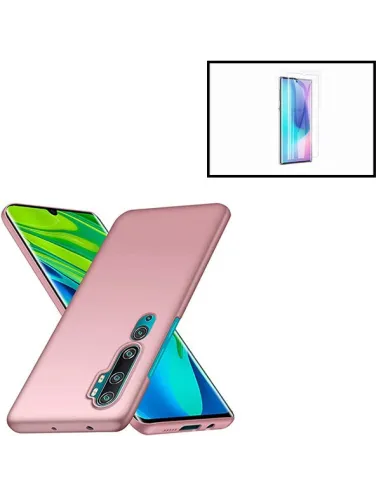 Kit Película Curved UV + Capa SlimShield Rosa para Xiaomi Mi Note 10 - Rosa