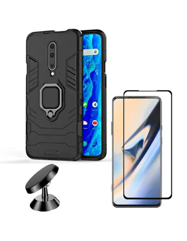 Kit Vidro Premium Full Cover + Capa Military  + Suporte Magnético para OnePlus 7 Pro