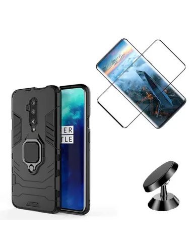 Kit Vidro Premium Full Cover + Capa Military  + Suporte Magnético para OnePlus 7T