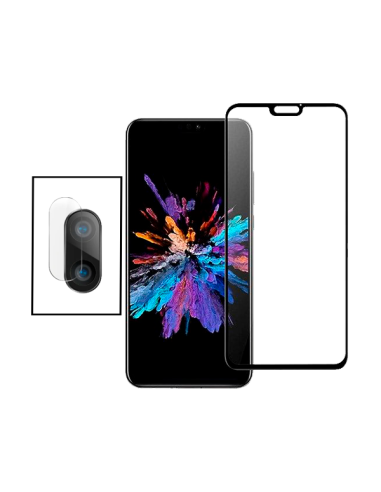 Kit Película de Camara Traseira + Vidro Temperado 5D Full Cover para Huawei Honor Play