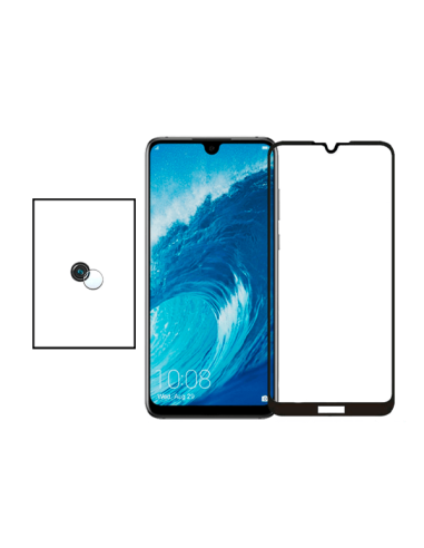 Kit Película de Camara Traseira + Vidro Temperado 5D Full Cover para Huawei Y6s (2019)