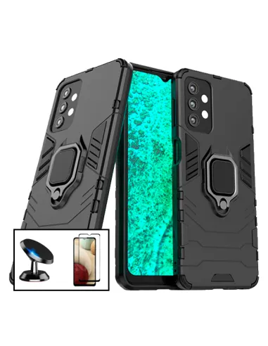 Kit Vidro Premium Full Cover + Capa Military  + Suporte Magnético para Samsung Galaxy A32