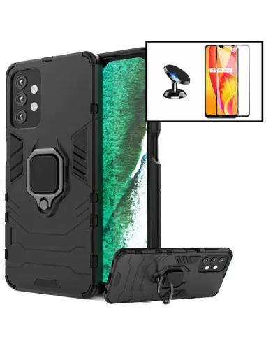 Kit Vidro Premium Full Cover + Capa Military  + Suporte Magnético para Samsung Galaxy A52