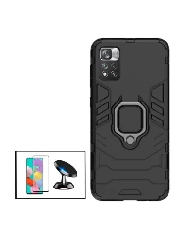 Kit Vidro Premium Full Cover + Capa Military  + Suporte Magnético para Xiaomi 11i