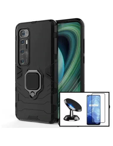 Kit Vidro Premium Full Cover + Capa Military  + Suporte Magnético para Xiaomi Mi 10 Ultra