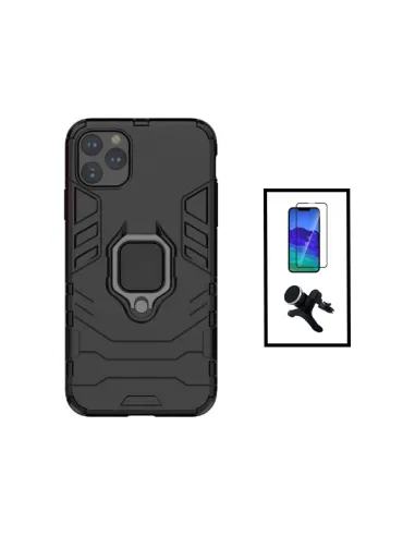 Kit Vidro Premium Full Cover + Capa Military  + Suporte Magnético Reforçado para Apple iPhone 14 Plus - Preto