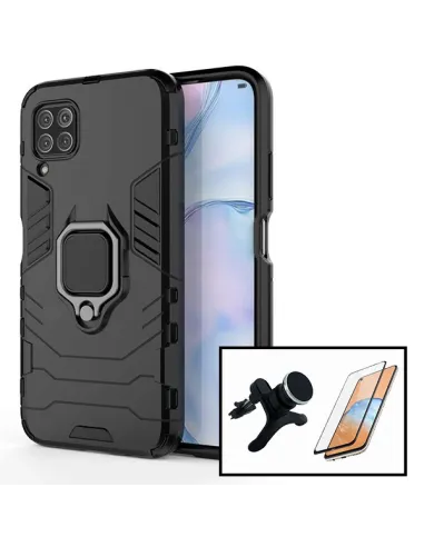 Kit Vidro Premium Full Cover + Capa Military  + Suporte Magnético Reforçado para Huawei P40 Lite