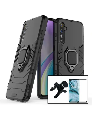 Kit Vidro Premium Full Cover + Capa Military  + Suporte Magnético Reforçado para OnePlus Nord