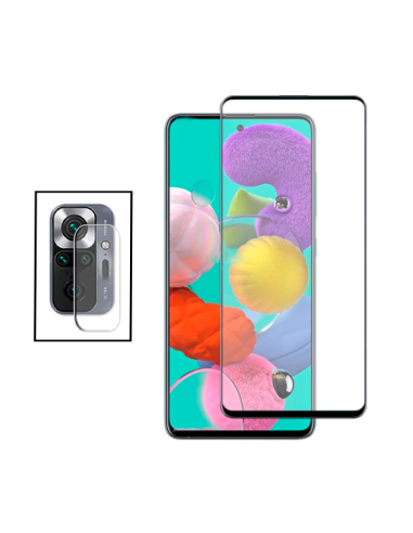 Kit Película de Camara Traseira + Vidro Temperado 5D Full Cover para Xiaomi Redmi Note 10 Pro