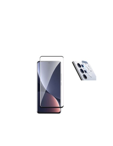 Kit Película de Camara Traseira + Vidro Temperado 5D Full Cover Phonecare para Samsung Galaxy S24 Ultra 5G - Transparente/Preto