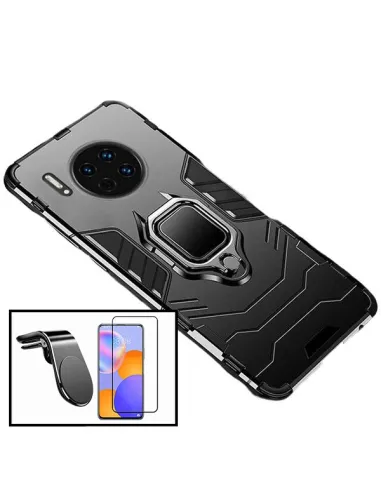 Kit Vidro Premium Full Cover + Capa Military  + Suporte Magnético L para Huawei Enjoy 20 Plus 5G