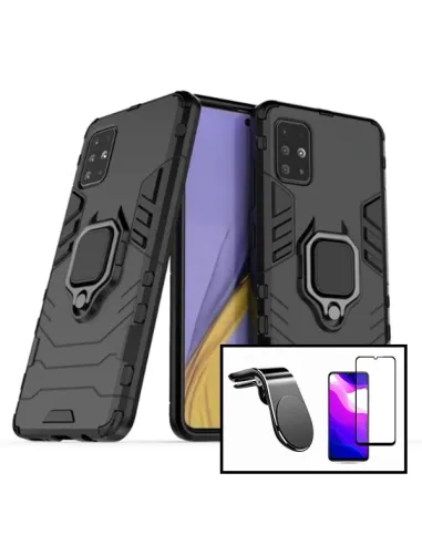 Kit Vidro Premium Full Cover + Capa Military  + Suporte Magnético L para Huawei P Smart 2020