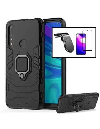 Kit Vidro Premium Full Cover + Capa Military  + Suporte Magnético L para Huawei P40 Lite