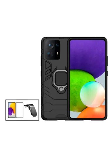 Kit Vidro Premium Full Cover + Capa Military  + Suporte Magnético L para Xiaomi Mix 4