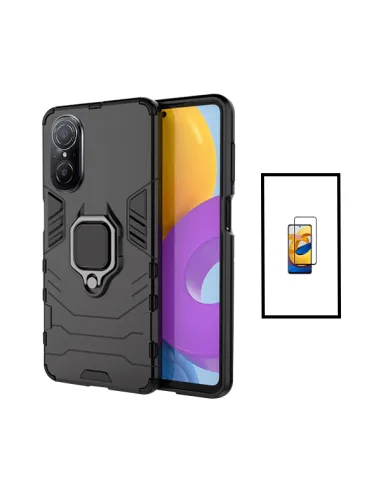 Kit Vidro Premium Full Cover + Capa Military  para Huawei Nova 9 SE - Preto