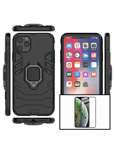 Kit Vidro Premium Full Cover + Capa Military  para iPhone 13 Pro