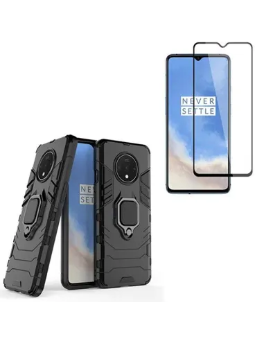 Kit Vidro Premium Full Cover + Capa Military  para OnePlus 7T